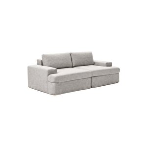 Mode Siesta Pro Kuş  Tüyü Kanepe 2 Modül 19 Gri Keten Kumaş Işbir Sünger(Dairenize Teslim) Gri