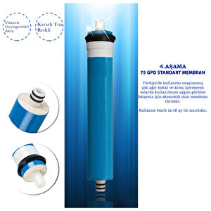 Su Aritma Si̇stemi̇ Ars Membran 75 Gpd ( 25 Adet )**