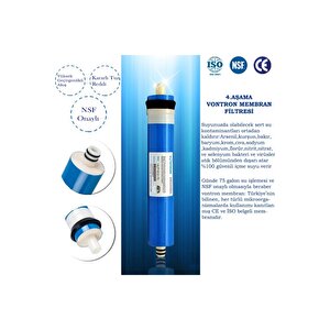 Kapalı Kasa 12 Inç Su Arıtma Cihazı Filtresi 10 Aşamalı Filtre Seti (nsf Onaylı Vontron Membranlı)