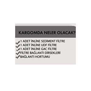 Kapalı Kasa Su Arıtma Cihazı Inline Filtresi 3lü Filtre Set