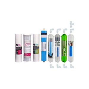 Su Arıtma Cihazı Filtresi 8'li Filtre Seti Paket Quick Bağlantılı Full Set