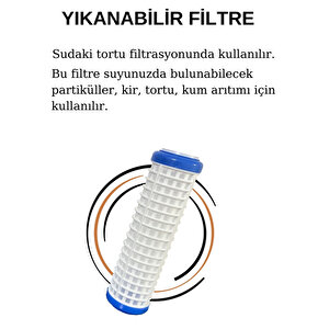 10 Inç Yıkanabilir Filtre Daire Girişi Su Arıtma Cihazı 5 Adet