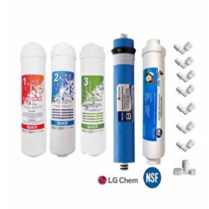 Reverse Osmosis 5'li Lg Membranlı Inline Filtre (tüm Kapalı Kasalara Uyumludur)