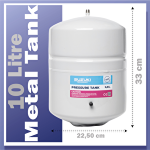 Tüm Su Arıtma Cihazlarına Uyumlu 2,8 Galon (10 Lt) Metal Tank