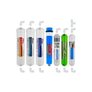 Kapalı Kasa Su Arıtma Cihazı 7 Li Inline Filtresi Seti 11 Aşamalı Kuno Membran