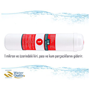 E-water Kapalı Kasa Su Arıtma Cihazı Filtresi - Inline 6 Aşamalı Su Arıtma Filtre Seti - Detox-4'lü Minera