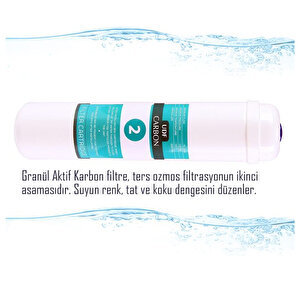 E-water Kapalı Kasa Su Arıtma Cihazı Filtresi - Inline 6 Aşamalı Su Arıtma Filtre Seti - Detox-4'lü Minera