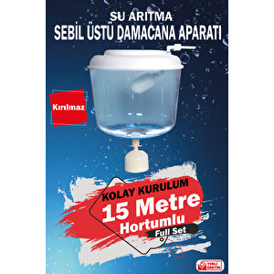 Altus Al1123su Uyumlu Sebil Üstü Aparatı Kırılmaz,hazneli (15 Metre Hortumlu)