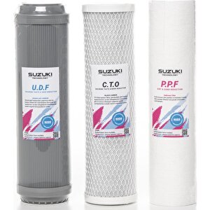 Suzuki Technology 10 Inç Açık Kasa Su Arıtma Cihazı Tam Set (8 Filtre) Mineral, Detoks Ve Alkali Filtre Ilaveli