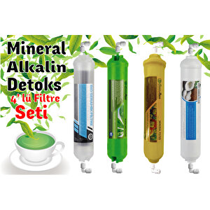 Mineral,alkalin Detoks 4'lü Filtre Seti