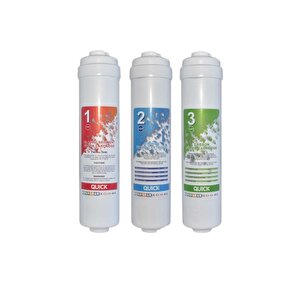 Su Arıtma Filtre Seti 3'lü Inline Set. Kapalı Kasa Cihazlar Için