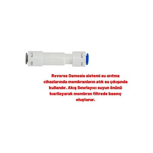 Su Arıtma Cihazı Shutoff Valve 4 Yollu Vana + Atık Kısıcı Flowlimit 300 Set