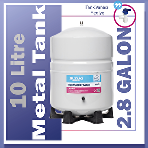 Tüm Su Arıtma Cihazlarına Uyumlu 2,8 Galon (10 Lt) Metal Tank