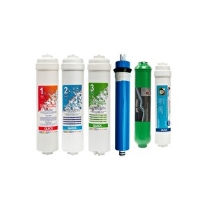 Suzuki Technology Kapalı Kasa Su Arıtma Cihazı Filtresi 6 Filtreli 75 Gpd Membranlı Set