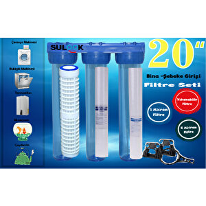 Sulook 20 Inç Bina ,daire, Şebeke Girişi Su Arıtma Sistemi Komple Set