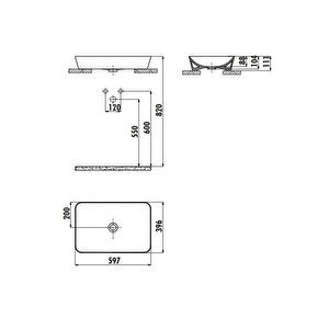 Ultra 60 Cm Çanak Lavabo Mat Siyah Ul060