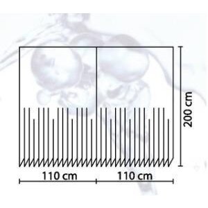 Evdy Banyo Duş Perdesi 2558 Çift Kanat 2x110x200