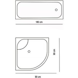 Jackline Banyo Duş Perdesi 0010 Pudra Tek Kanat 1x180x200