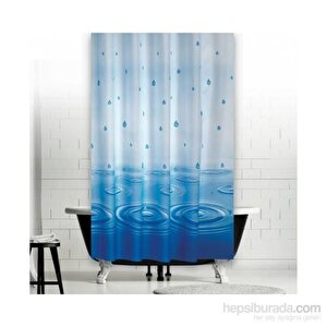 Jackline Banyo Duş Perdesi 5020 Çift Kanat Mavi 2x120x200