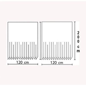 Jackline Banyo Duş Perdesi 6969 Çift Kanat 2x120x200