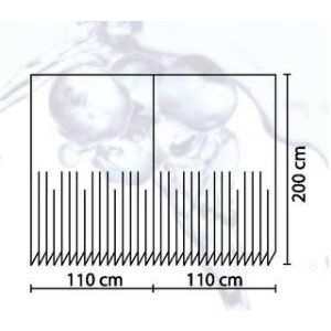 Evdy Banyo Duş Perdesi 2102 Çift Kanat 2x110x200