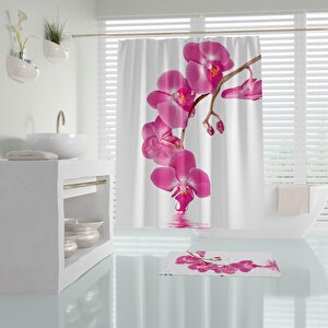 Tropik Orchid  banyo Duş Perdesi Tek Kanat 1x120x200