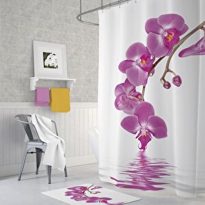 Tropik Orchid  banyo Duş Perdesi Tek Kanat 1x120x200