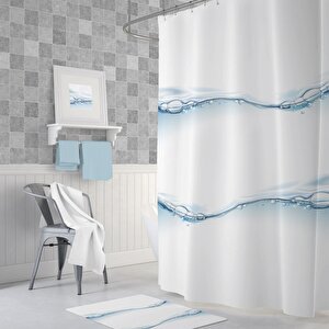 Tropik Waterdrop Banyo Duş Perdesi Tek Kanat 1x180x200