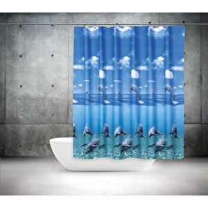Tropik Banyo Duş Perdesi 8852 Tek Kanat 1x120x200