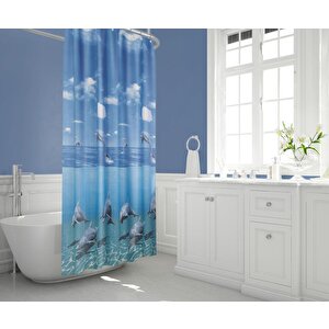 Tropik Banyo Duş Perdesi 8852 Tek Kanat 1x120x200