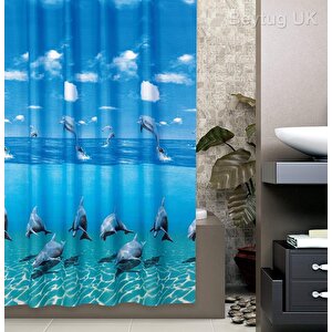 Tropik Banyo Duş Perdesi 8852 Tek Kanat 1x120x200