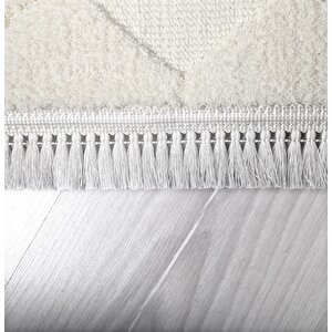 Modern Dekoratif Dokuma Salon Oturma Odası Çocuk Odası Mutfak Halısı Antre Yolluk Lara Krem