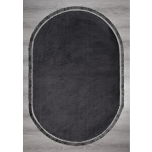 Modern Dekoratif Oval Spor Saçaklı Puffy Peluş Halı Yolluk 80x200 cm