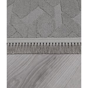 My Evilla Modern Dekoratif Lara Gri Dokuma Halı 9401b