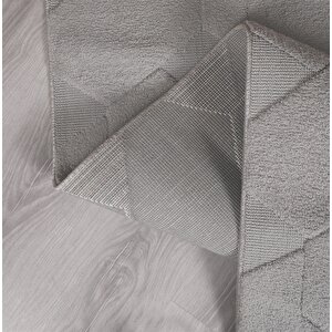 Modern Dekoratif Lara Gri Dokuma Halı 80x150 cm