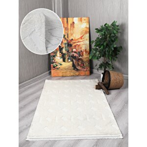 Modern Dekoratif Lara Krem Dokuma Halı 9401a 120x180 cm