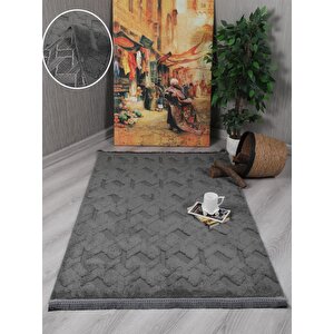 Modern Dekoratif Lara Antrasit Dokuma Halı 9401d 120x180 cm