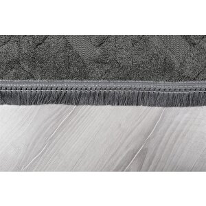 My Evilla Modern Dekoratif Lara Antrasit Dokuma Halı 9401d