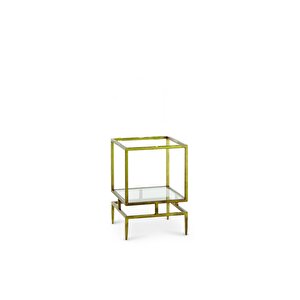 Olope Gold Metal Kitaplık Çiçeklik Gümüşlük Duvar Rafı Yan Sehpa 62 cm