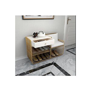 Loren Gold Metal Benç Ayakkabılık