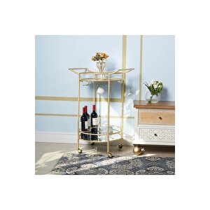 Leala Gold Metal&cam Servis Arabası