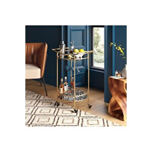 Leala Gold Metal&cam Servis Arabası