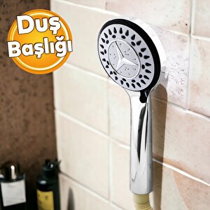 Banyo Telefon Aksesuar Tek Duş Başlığı Klasik 4 Fonksiyonlu Su Fışkırtma El Fiskiye Fışkiye