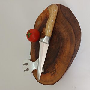 Bilezikli Kemik Sıyırma Bıçağı 24 Cm El Dövmesi Paslanmaz Çelikten Özel İmalat Bilezikli Kurban Et Sıyırma Yüzme Bıçağı