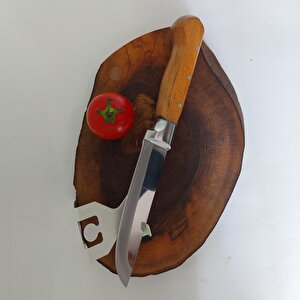 28 Cm Bilezikli Et Bıçağı 1-no Kasap Bıçağı El Yapımı Paslanmaz Dövme Çelikten Özel İmalat  Ahşap Saplı Kurban Bıçağı