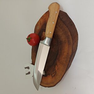 30 Cm Bilezikli Et Bıçağı 2-no Kasap Bıçağı El Yapımı Paslanmaz Dövme Çelikten Özel İmalat  Ahşap Saplı Kurban Bıçağı