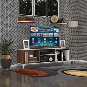 Kenzlife Televizyon Sehpası Monako120 Cvz Tv Ünitesi Raflı