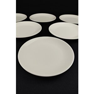 Digithome 6'lı Deniz Form Porselen Pasta Tabağı Seti 19 Cm Krem – Tl4037058 C320.003