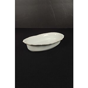 Digithome Rivan Porselen Oval Sunum Tabağı Yaldızlı – Lmg 400-s