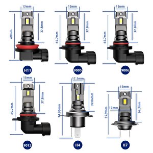 H4 Led Far Ampulü 80w 11000lm H4 12-30v / Laam930